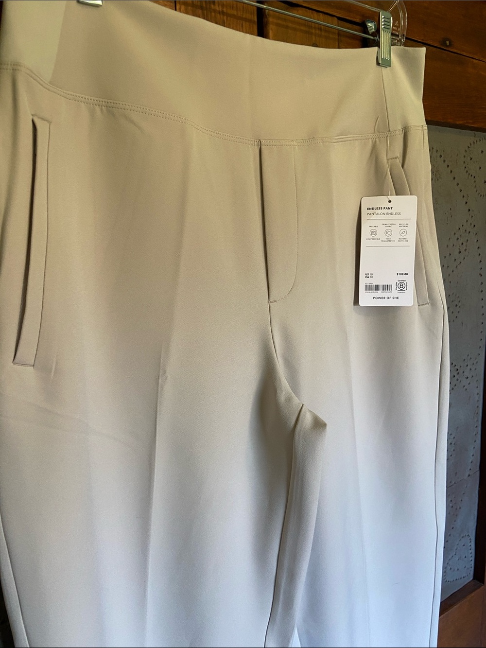 NWT Athleta Pantalon Endless Pant Khaki Size 10 - Picture 4 of 8
